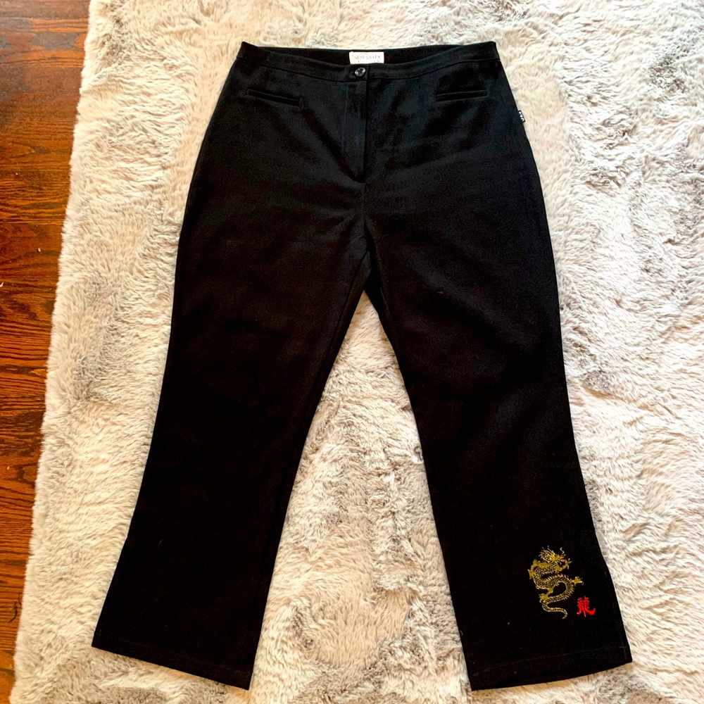 STYLISH 🐉 stitched SLIT pants